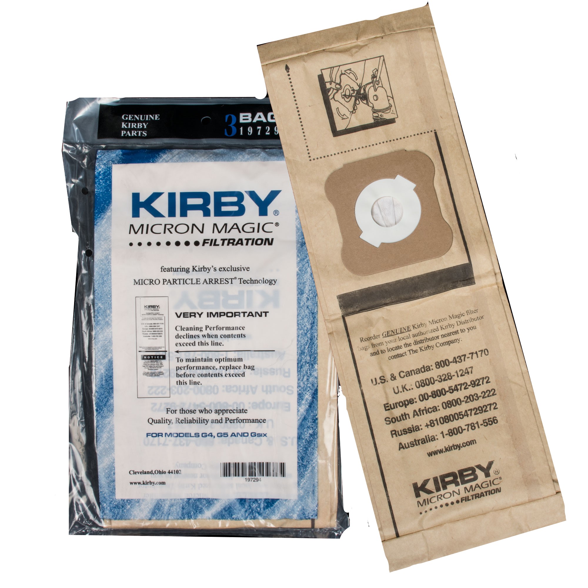 6 KIRBY VACUUM CLEANER BAGS G3 G4 G5 G6 ULTIMATE G G7 G7D MICRON MAGIC   North Shore Vacuum