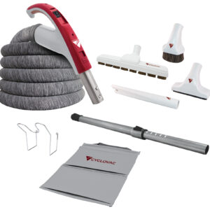 Cyclovac Attachment kit 24V with SoftTouch hose and handle - Super Luxe brush 12 in. (30.5 cm)