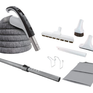 Duovac Attachment kit 24V with Soft Touch Black hose and electric handle – Brush 12 in. (30.5 cm)