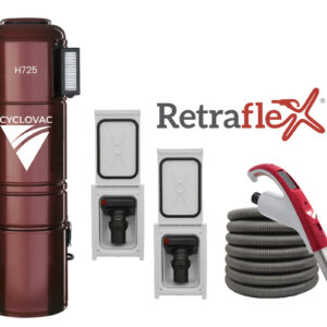 CYCLOVAC 725 SYSTÈME RETRAFLEX ASPIRATEUR CENTRAL